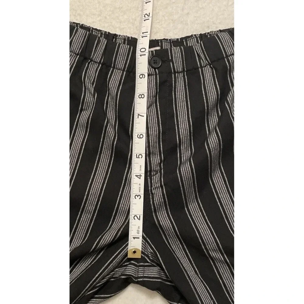 Brandy Melville John Galt Pants Womens 24 Black Stripe Mid Rise Elastic Waist